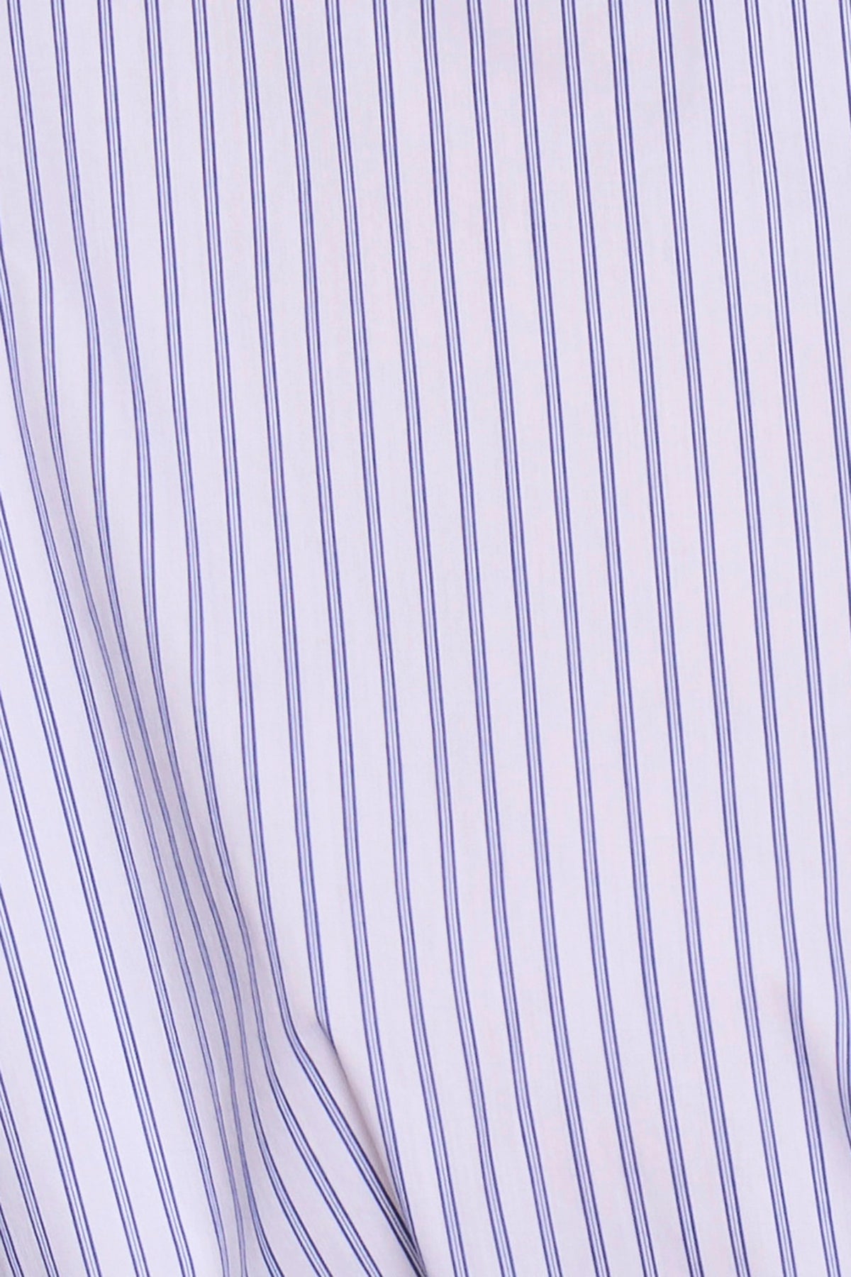 Blue Pinstripe Cropped Shirt