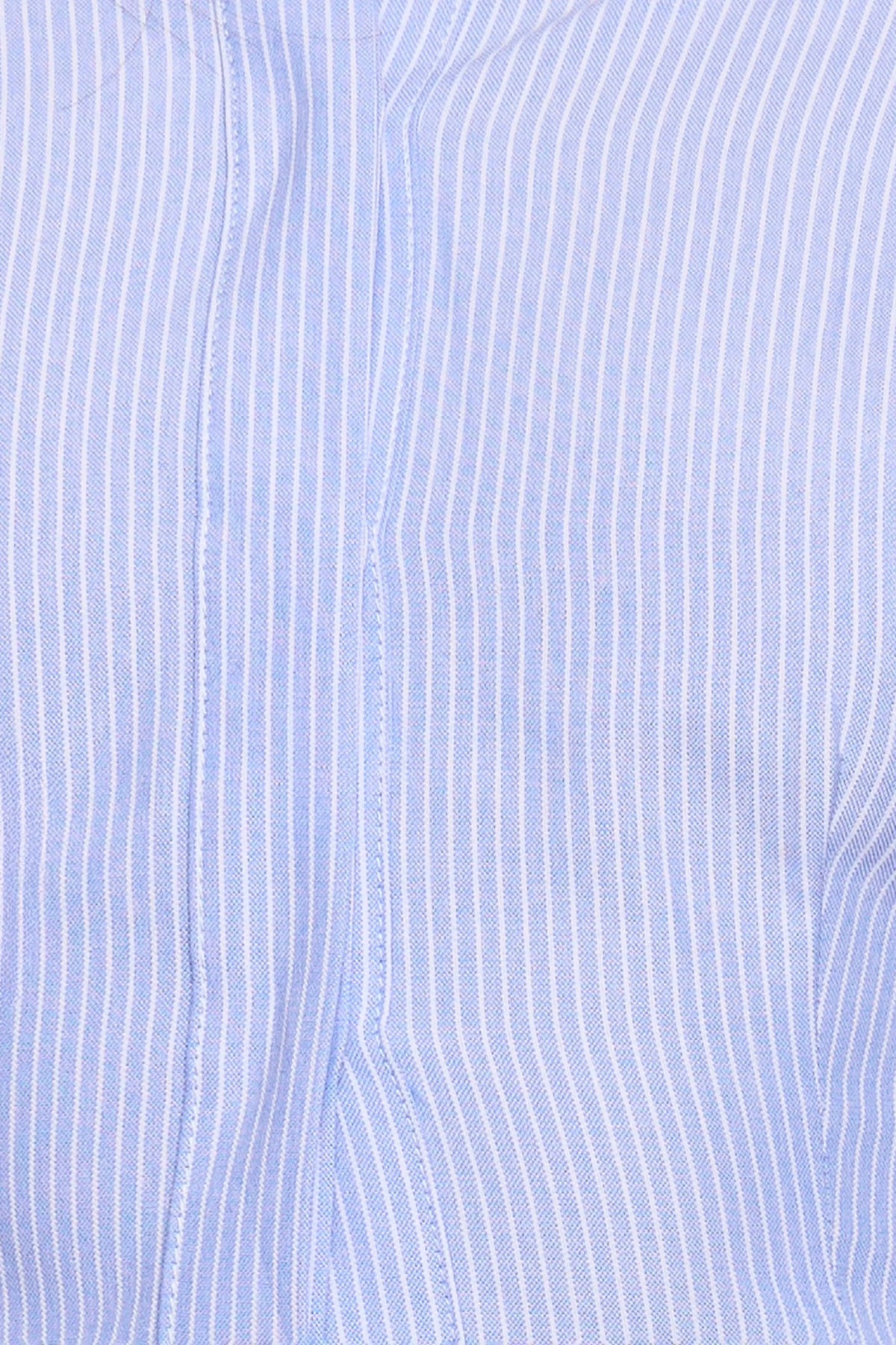 Blue Pinstripe Wide Trouser