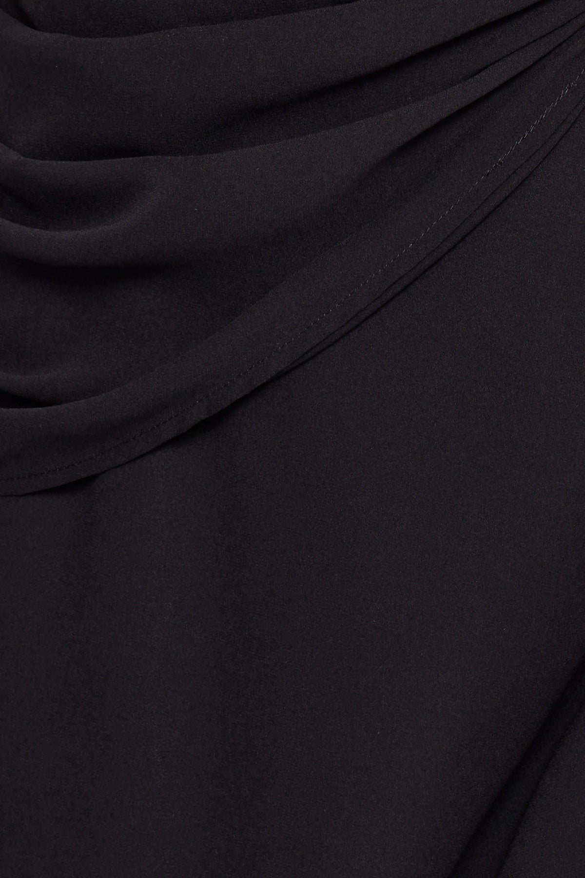 Black Plunge Silver Trim Maxi Dress