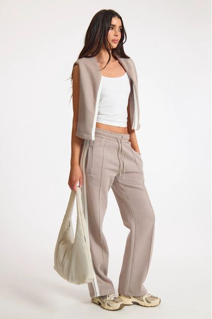 Dove Sport Stripe Adjustable Waist Jogger