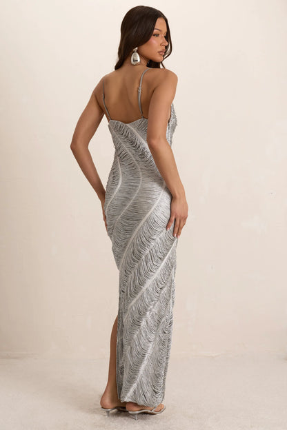 Silver Tassel Maxi Dress