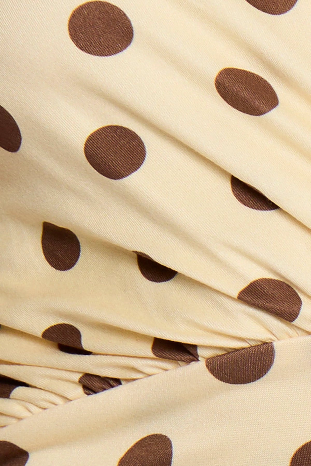 Butter Cream Polka Midi Skirt