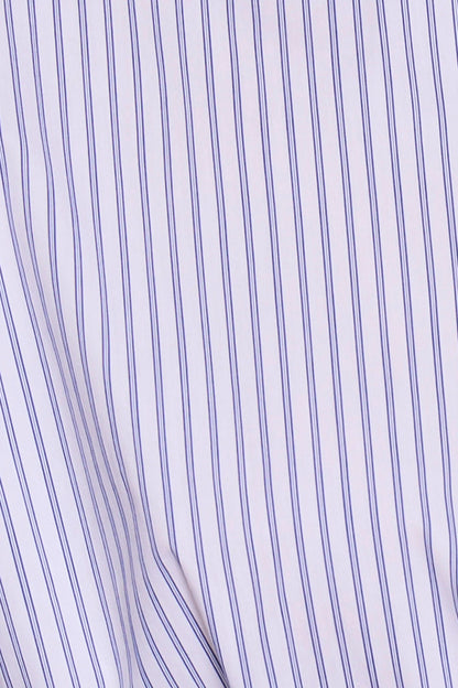 Blue Pinstripe Cropped Shirt