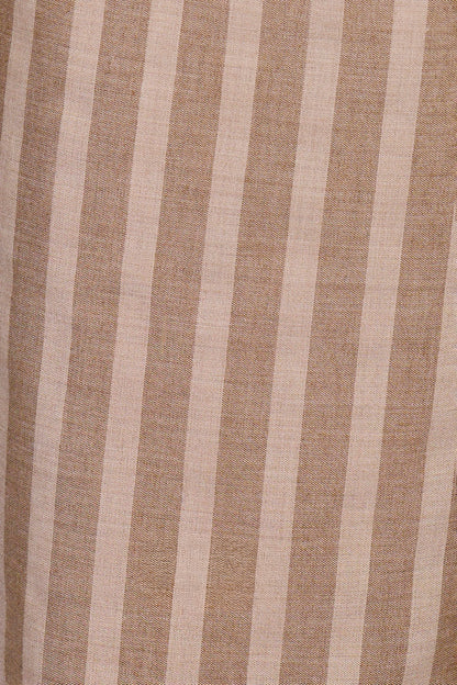 Brown Stripe Cinch Shirt