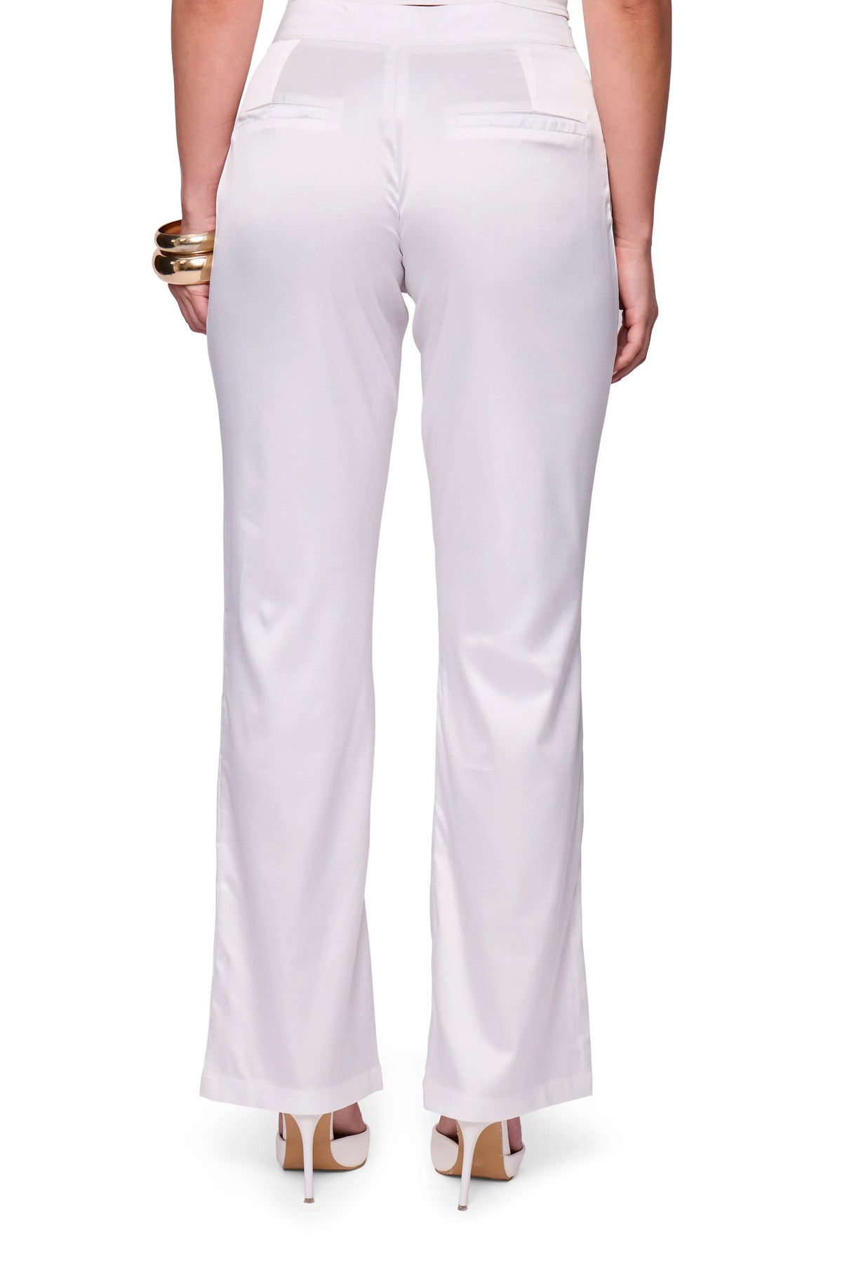 White Straight Trouser
