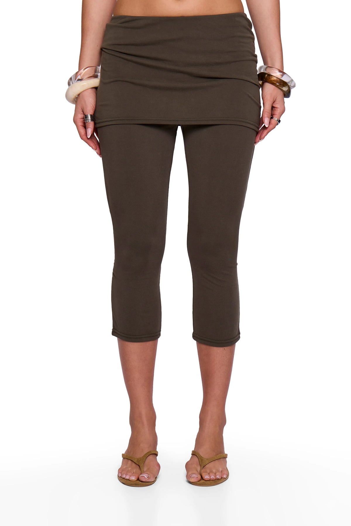 Khaki Modal Capri