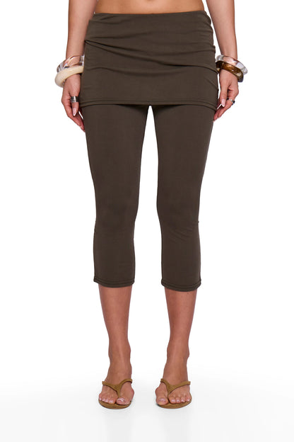 Khaki Modal Capri