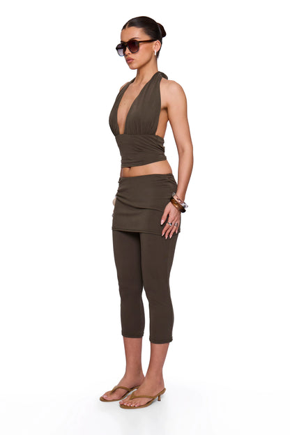 Khaki Modal Capri