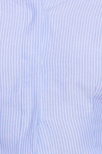 Blue Pinstripe Wide Trouser