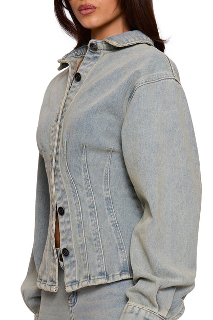 Blue Washed Denim Jacket