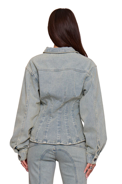 Blue Washed Denim Jacket