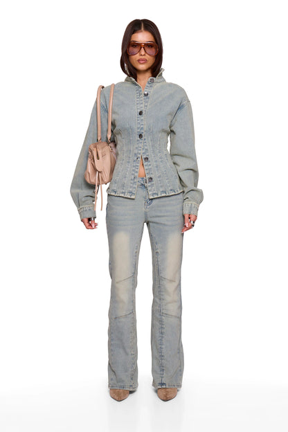 Blue Washed Denim Jacket