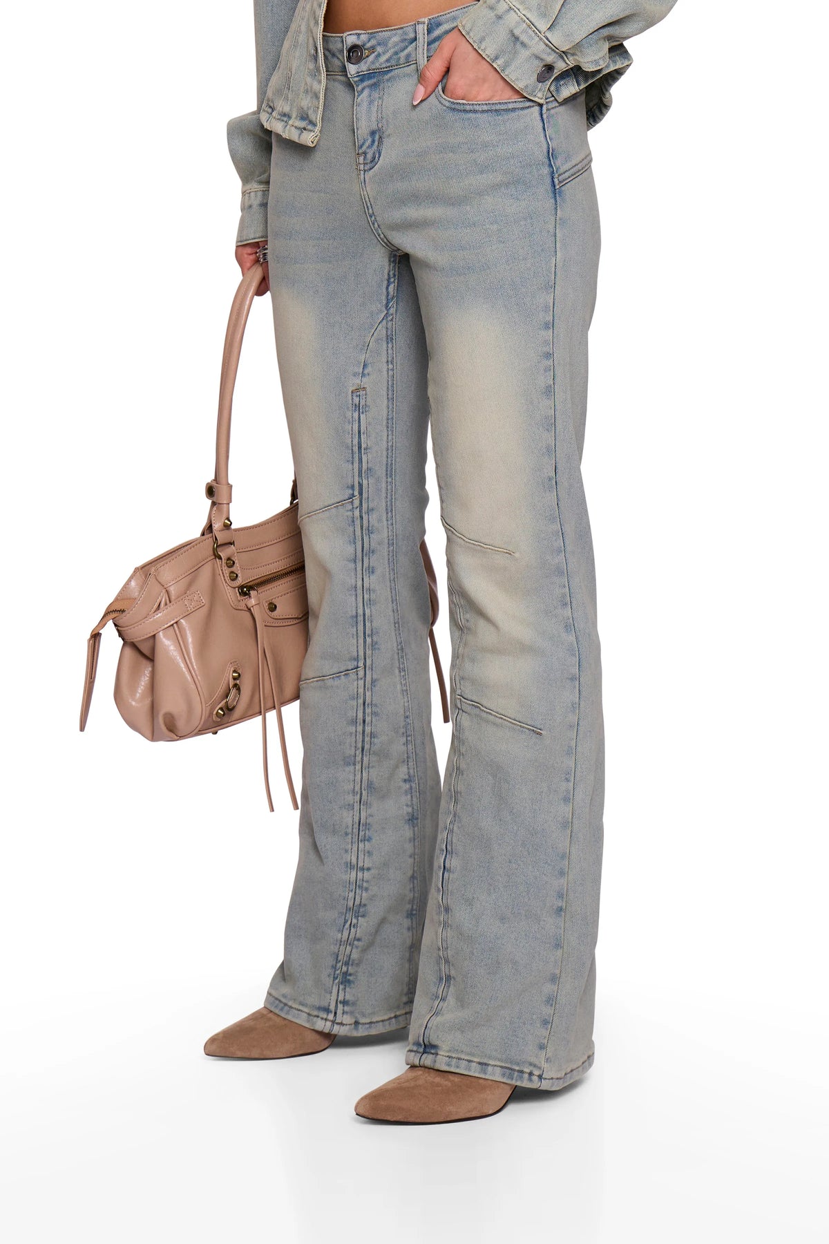 Blue Washed Denim Flare