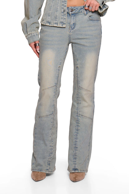 Blue Washed Denim Flare