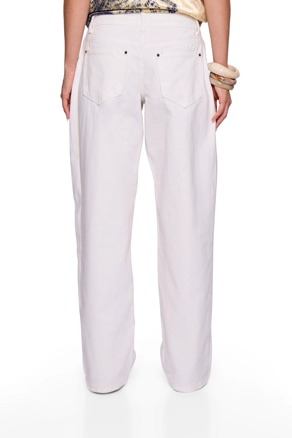 White Denim Barrel Jean