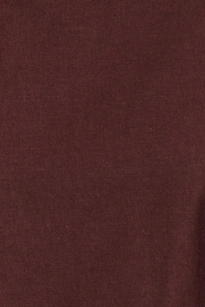 Brown Linen Blend Off Shoulder Top