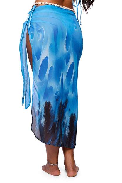 Blue Printed Sarong
